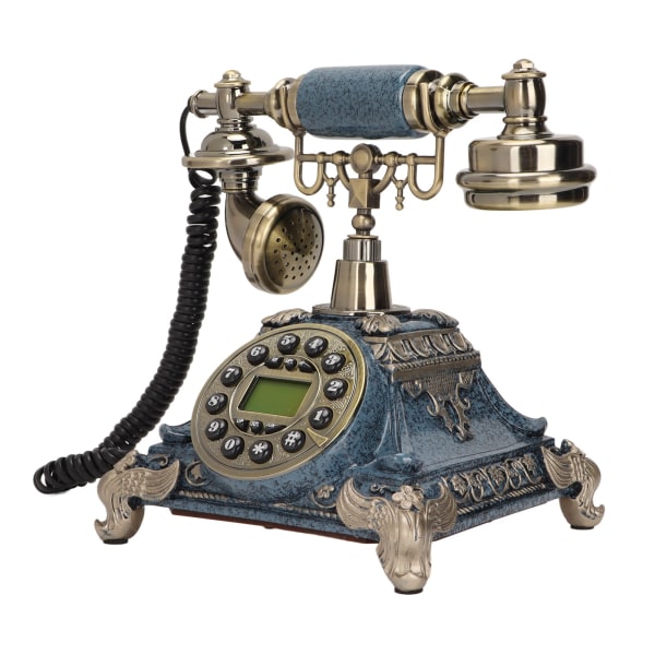 MS-5501D antikk telefon retro gammeldags bakgrunnsbelysning telefon med skjerm FSK DTMF kalender dato Klokke og uke