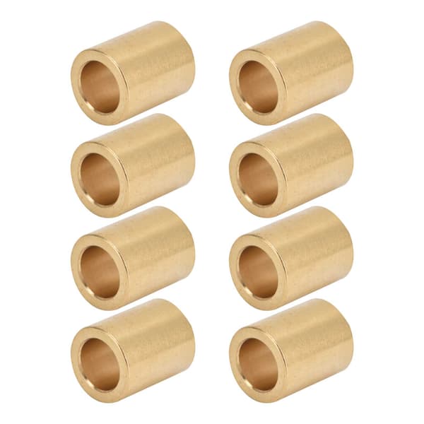 Selvsmørende messingforing, 8 mm boring, 12 mm OD, 15 mm lengde, 8 stk.