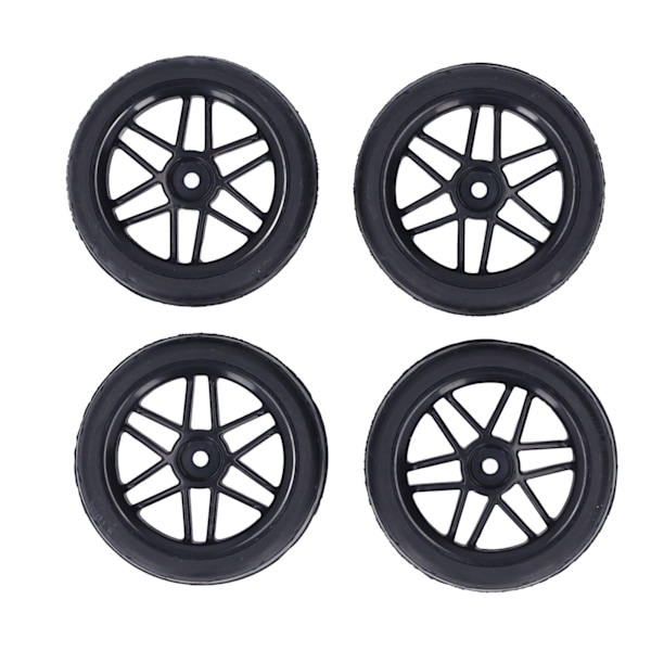 4 st 1/10 Skal RC Hjul och Däck Plastfälg Gummidäck Skin för 1/10 RC Bil A Däck