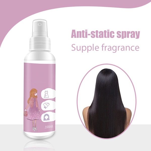 Multifunktionell 100ml Antistatisk Spray för Kläder, Textilier, Möbel och Bil