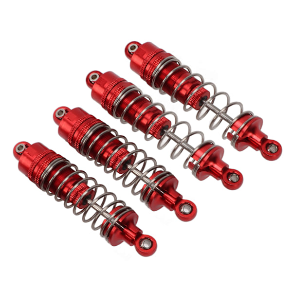4ST Stötdämpardämpare i metall för WLtoys 104001 1/10 RC biluppgraderingstillbehör Röd