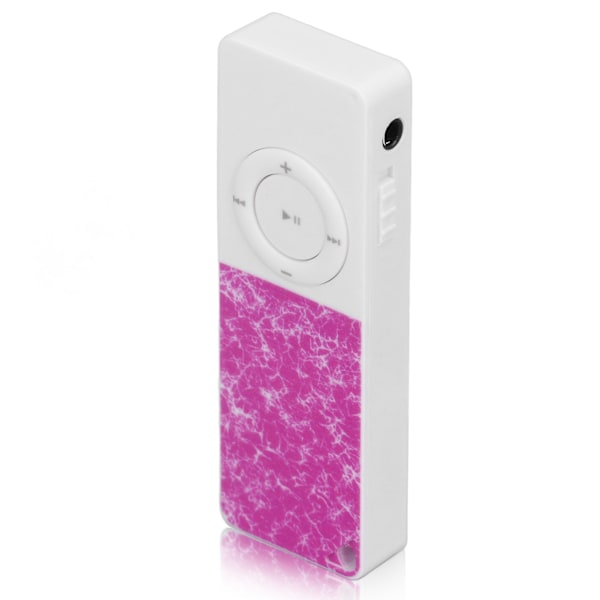MP3-afspiller Slim Classic Multifunktionel HiFi Lydløs Musik Spiller Understøtter Op til 64GB Fuchsia