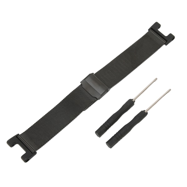 Metal Mesh urbånd Smartwatch håndledsrem erstatningsarmbånd til Amazfit TRex Pro (sort)