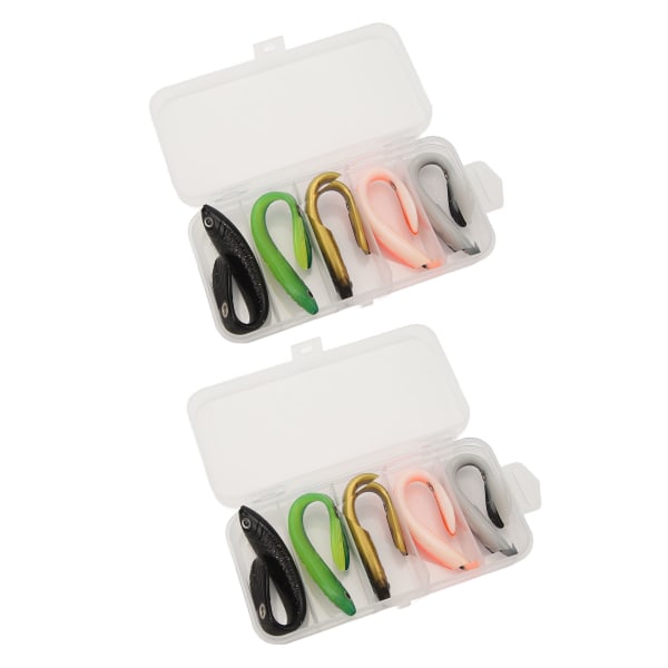 Realistsik mykt agn - 10 stk PVC fisketilbehør for basfiske