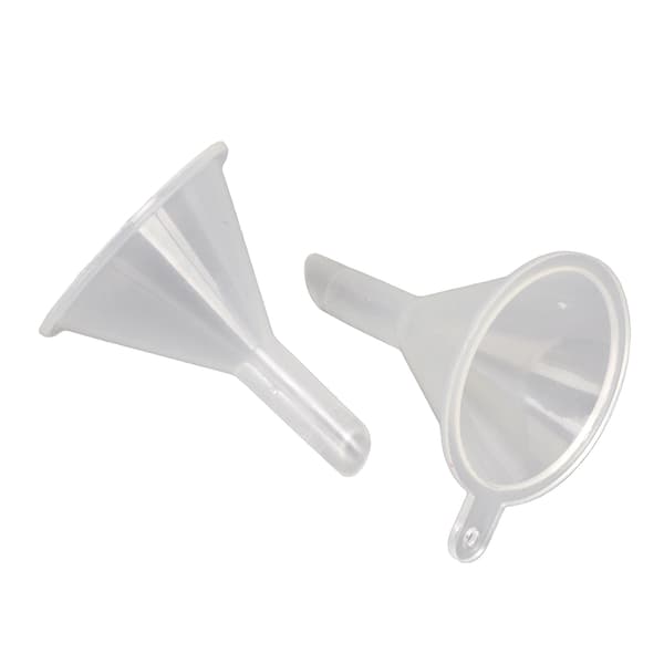 2 stk. Plast Mini tragt Transparent Bærbar Multi Purpose til Parfumer Flydende Pulver æteriske olier
