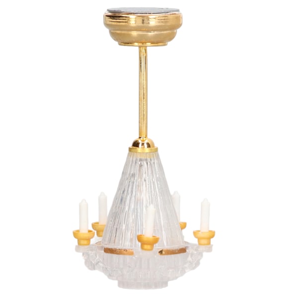 Livlig Miniatyr-Lysekrone med 5 LED-Lys for Dukkehus
