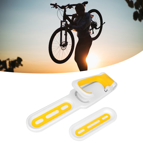 Praktisk vertikal cykelvägghängare för enkel förvaring - Vit/Gul