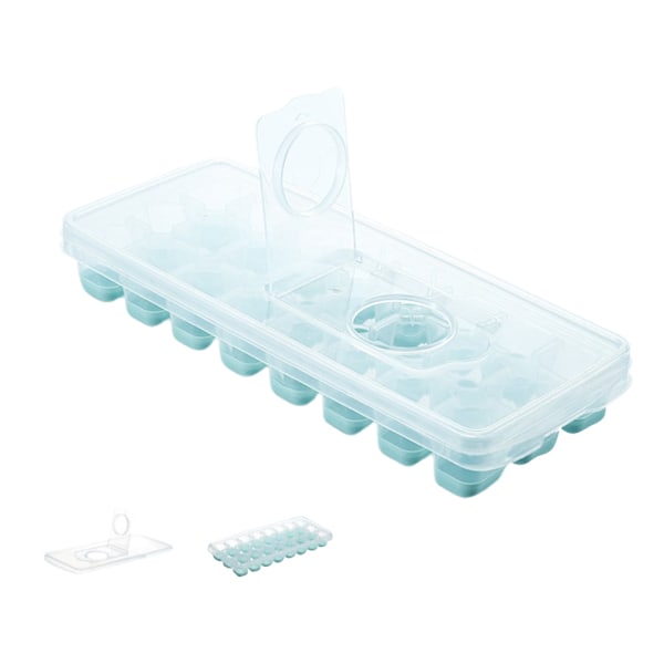 24 Grid Ice Cube Tray with Lid Covered Ice Cube Trays No Spill Ice Cube Box Silicone Ice Cube Maker Tray