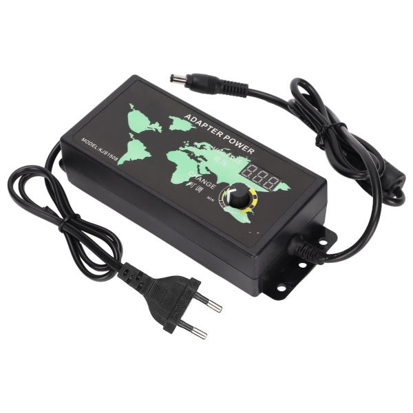 Strømadapter LED digital skjerm 120W 10A 3-12V Justerbar spenningshastighetsregulering Adapter 100-240VEU Plugg