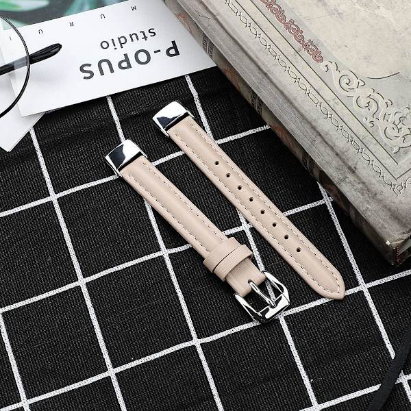Läderarmband till Fitbit Luxe, Storlek: S Aprikos