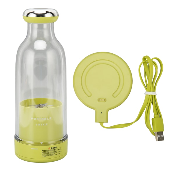 Kraftig bærbar blender for smoothies og shakes - lysegrønn