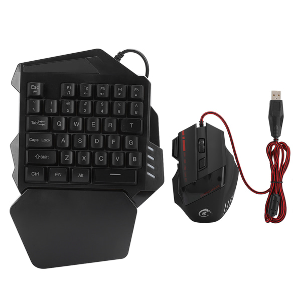 HXSJ J50 OneHanded Gaming Mouse Keyboard Set Datortillbehör för Win2000 / Android / OS X