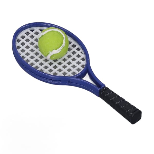 1:12 Bold Sæt Dukkehus Tilbehør Simuleret Tennis Ketsjer og Bold til Børn