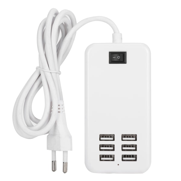 Charger Adapter 6 Port 30W USB Desktop Fast Charging Station Hub 100‑240VEU Plug