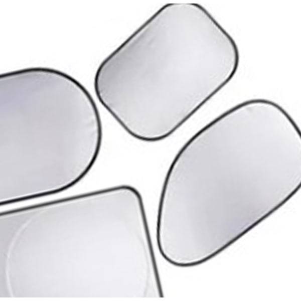 Bilsolskyddsset - 6st silverbelagd dubbelslinga för vindruta, Ultimate Automotive Sunshade Kit