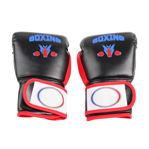 Boxningshandskar för träning Andningsbara Justerbara Läderboxningshandskar med kardborreband för Män Kvinnor Vuxna Barn 8oz Svart 8oz