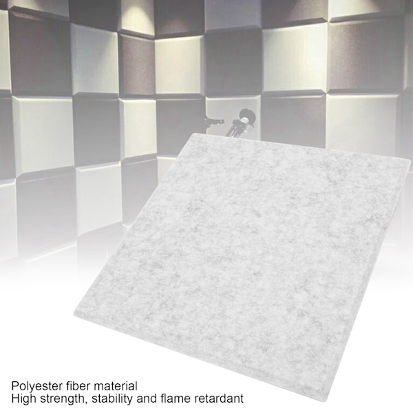 Akustisk polyesterfiber ljudisolerade paneler (6 st, silvergrå)
