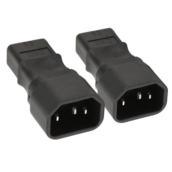IEC320 C14 til C9 Strømadapter Hann til Hunn 6A 250V Strømkontakt Adapter for PDU Server UPS Sokkel 2 stk