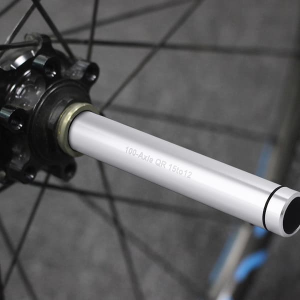 15 mm til 12 mm Cykel Gennemgående Aksel Nav Adapter Quick Release Spyd Sølv