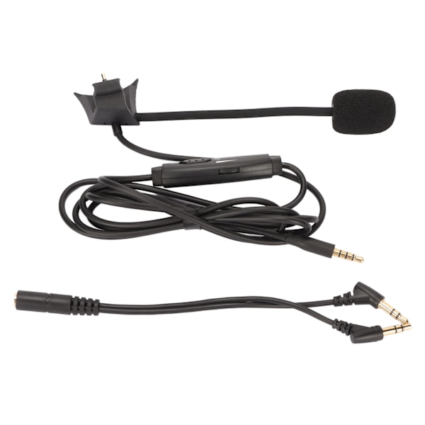 Boom Mikrofonkabel Brusreducering Mikrofon Hörlurskabel med Volym Mute Kontroll för QC35 II Möte Gaming