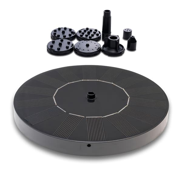 Sommersalg Springvand - Solcellefontæne / Vandfontæne Solcelle - 16 cm Sort Sort[SZ]