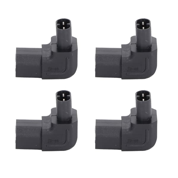 IEC320 C8 til C13 Strømadapter Hann til Hunn 90 Grader Strømkontakt Adapter for Skriver Skanner 4stk 250V
