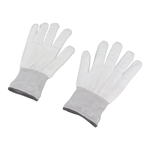 2 stk. LED-lysende hansker, stoffskjelett, lysende hansker for dans, Halloween, barn XL