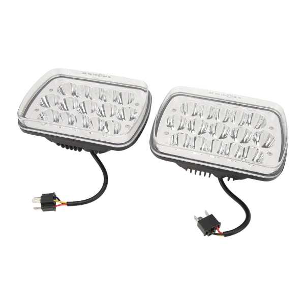 7-tommers 45W LED-frontlykter for Wrangler Comanche Cherokee - Sett med 2, sølvbunn