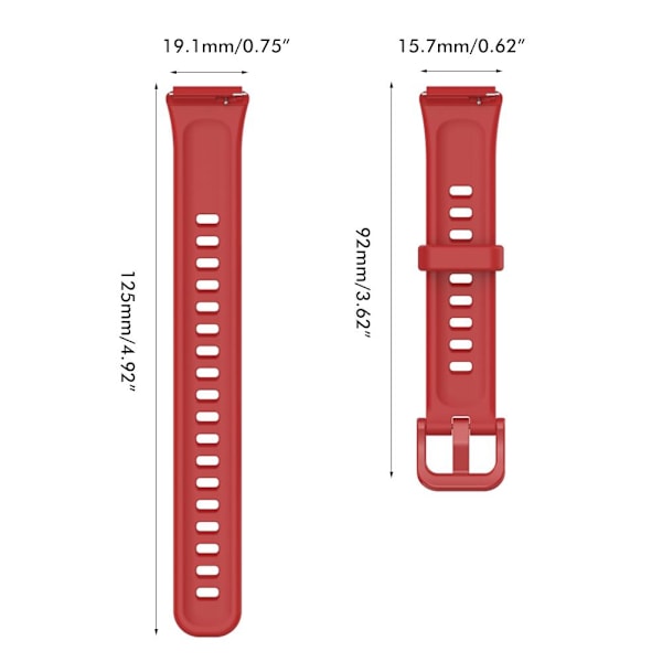 Vaihtohihna Honor Band 7:lle ja Huawei Band 7:lle - TPU-materiaalista valmistettu vedenkestävä älykellohihna