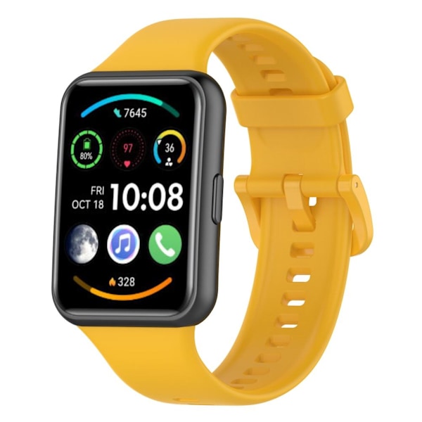 Smartwatch Ersättningsarmband Smartwatch Mjukt Silikonarmband för FIT2 Gul