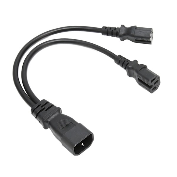IEC320 C14 - Dual C15 -johdin, uros-uros, turvallinen virtajakajakaa pöytälampulle, tulostimelle, projektori, 100‑250V, 32cm