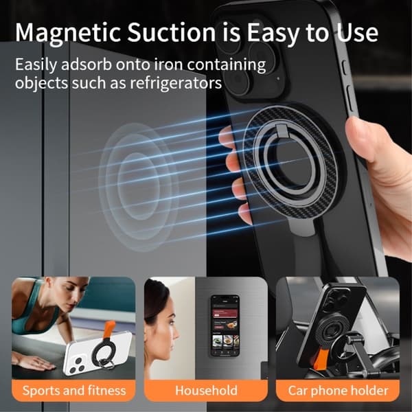 MagSafe Magnetisk Ringholder/Stativ Sort 65