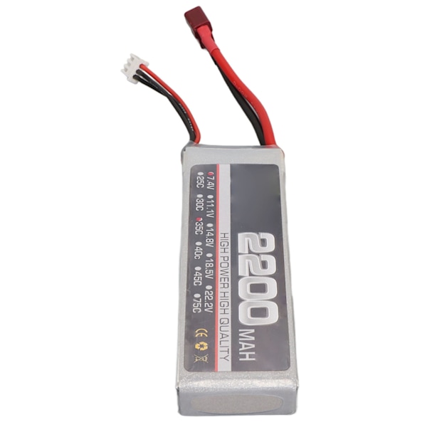 Högpresterande 7,4V 2200mAh 35C LiPo-batteri för RC-flygplan