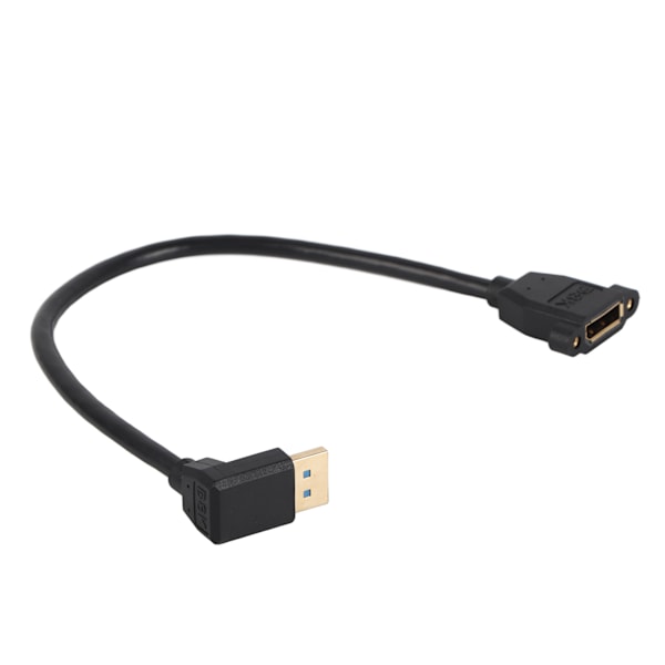 DisplayPort Hann til Hunn Støtter 8K ved 60HZ 4K ved 120HZ 90° Albue DisplayPort 1.4 Kabel 0,3 meter for skjerm