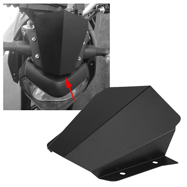 Svart vindruteskydd till Yamaha MT-09 2014-2016