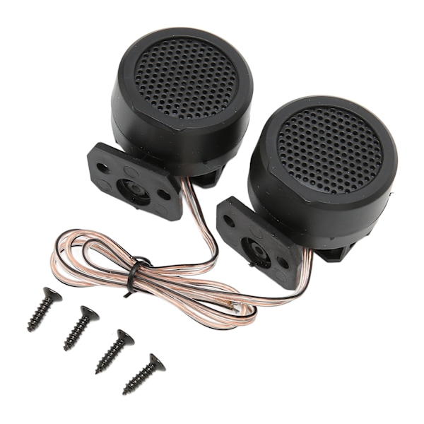 2 stk. Bil Dome Tweeter 500W 4 Ohm Innebygd Kondensator Flott Lydkvalitet Bilhøyttaler