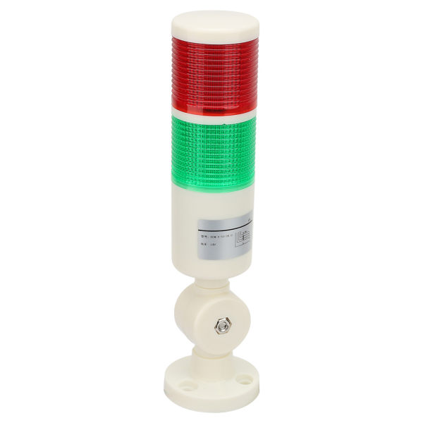 Röd/grön CNC-maskinvarningslampa LED-indikatorlarmsignal med summerljud 24V
