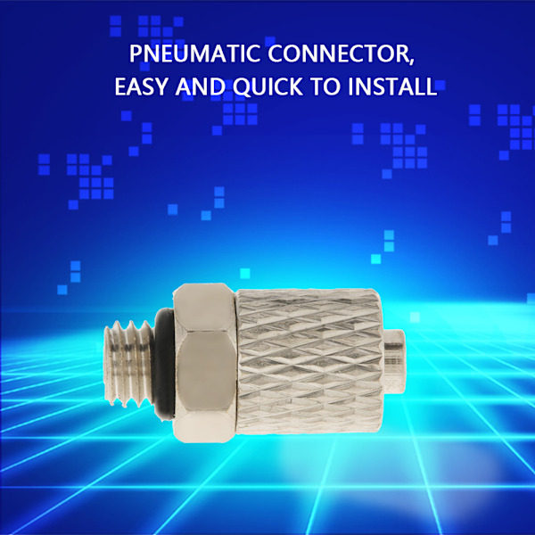 20 stk. Mini Pneumatisk Luftfitting M5 4mm Lige Han Connector Slange Hurtigfitting