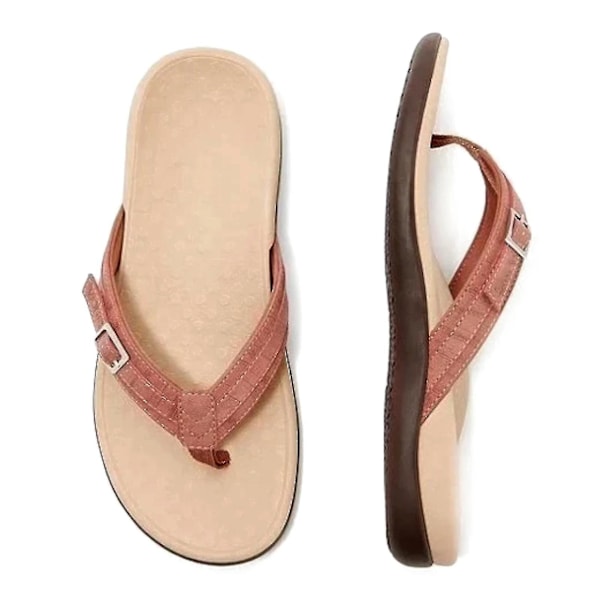 Dam sommar ortopediska halkfria flip-flops strandsandaler42 Khaki