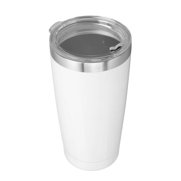 20oz Isolerende Kaffebeger i Rustfritt Stål Holder Kald Varmt Isolerende Vannflaske i Rustfritt Stål Hvit