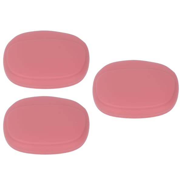 3-pack Öronpropps Skyddande Bärväska Bärbar Mini Silikonförvaringspåse för Öronproppar Hem Rosa