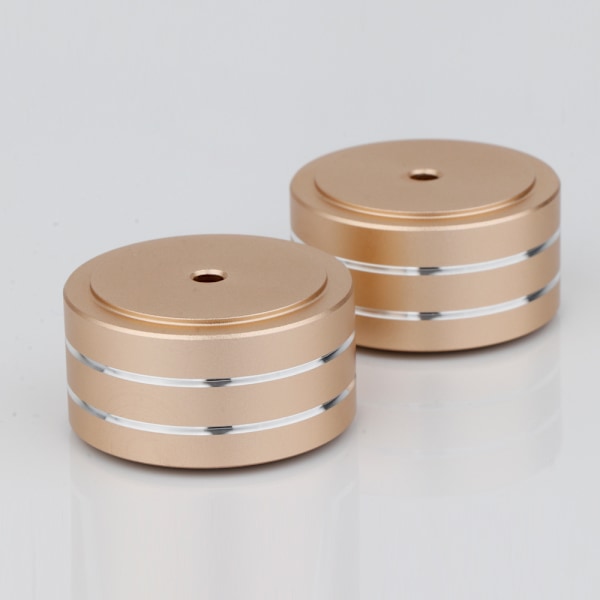 4X Aluminium AMP Højttaler Isolationsstativ Gulvbeskyttelse Plader til Pladespillere 40x20mm