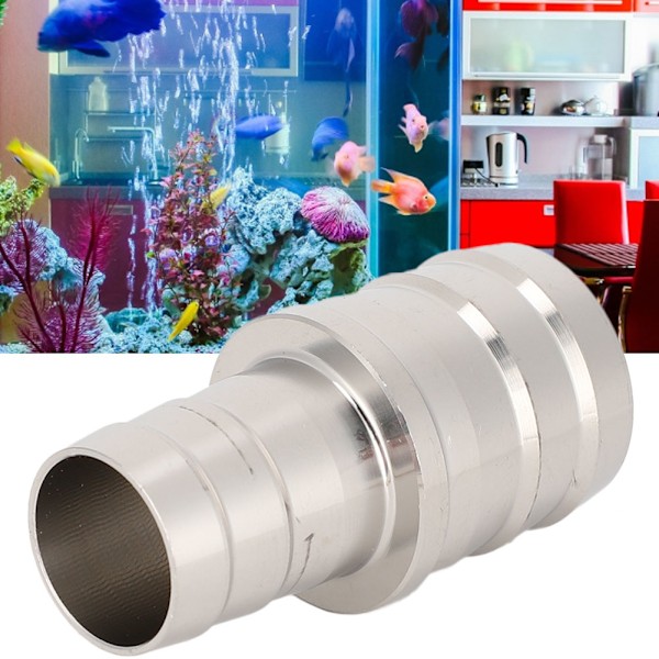 Akvarium Rostfritt Stål Vattenrör Adapter Kopplingar Anslutningsdon för Akvarium 16mm till 20mm