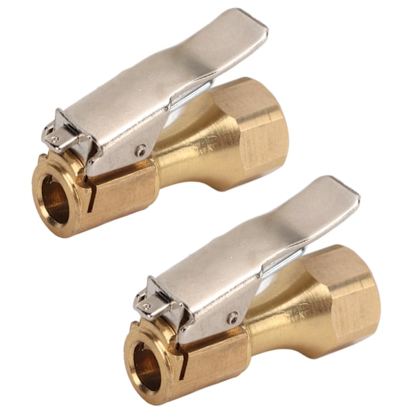 2 st Air Chuck Mässing Inre Gänga Däckpumpmunstycke Koppling Universal för Luftpump