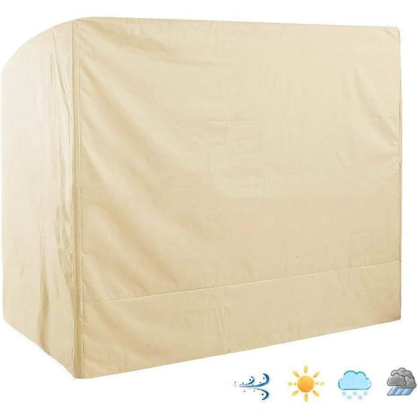 Swing Garden Cover 3-seter, vanntett Oxford Outdoor Swing Cover Anti-UV Swing Protection Cover (brun) - 223*152*183cm