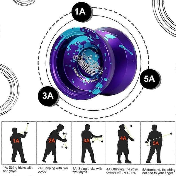 LESHARE Professional Competition Yo-Yo Black Pearl for Beginners
