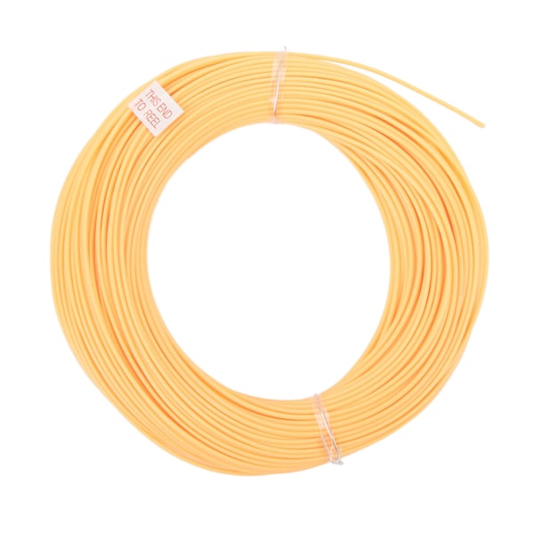 Fluefiskesnor 30,5M 100FT Vægt Fremad PVC Belægning Nylon Orange Flydende Fiskesnor til Udendørs