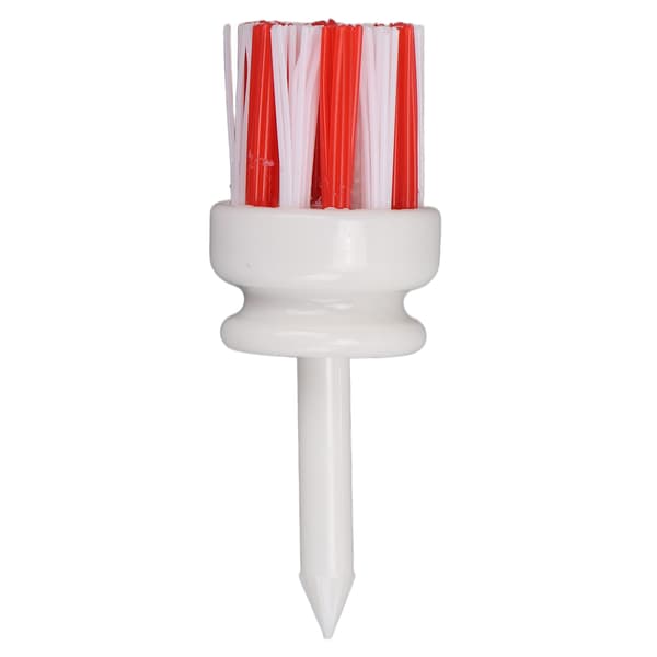 Golf Tees Plastic Long Ball Base Low Friction Brush Support Tee for Long Hit Training (54mm White and Red)