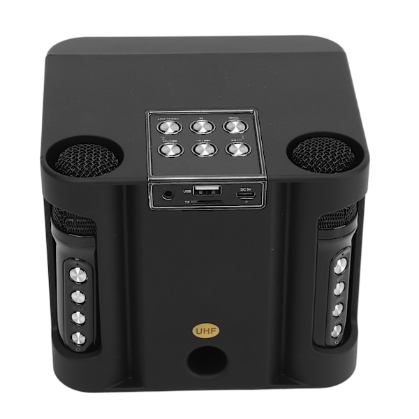Bärbar Bluetooth-högtalare med 2 trådlösa mikrofoner - perfekt för fester och sammankomster