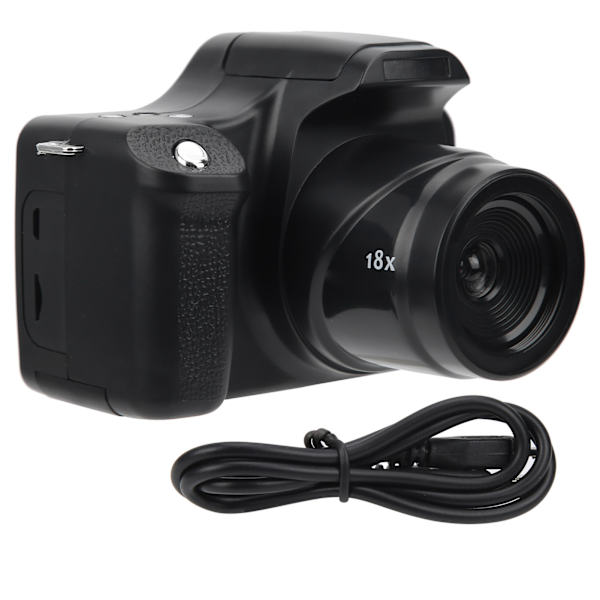 Bærbart digitalkamera med 18X zoom og 3.0\" LCD-skjerm